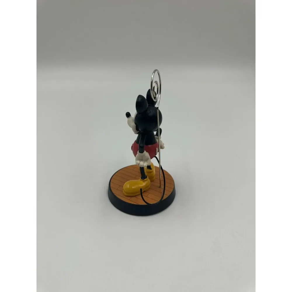 Disney Mickey Mouse Photo Clip Frame Figurine Spiral Photo Holder Vintage